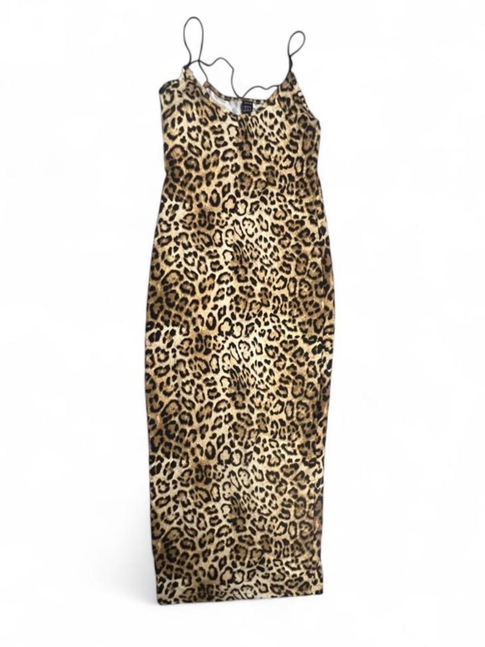 Leopard Print Slip Dress in Brown and Tan - Picture 1 of 3
